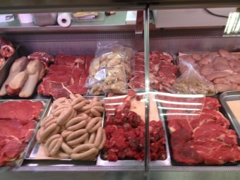 Meat in an Irish butchers